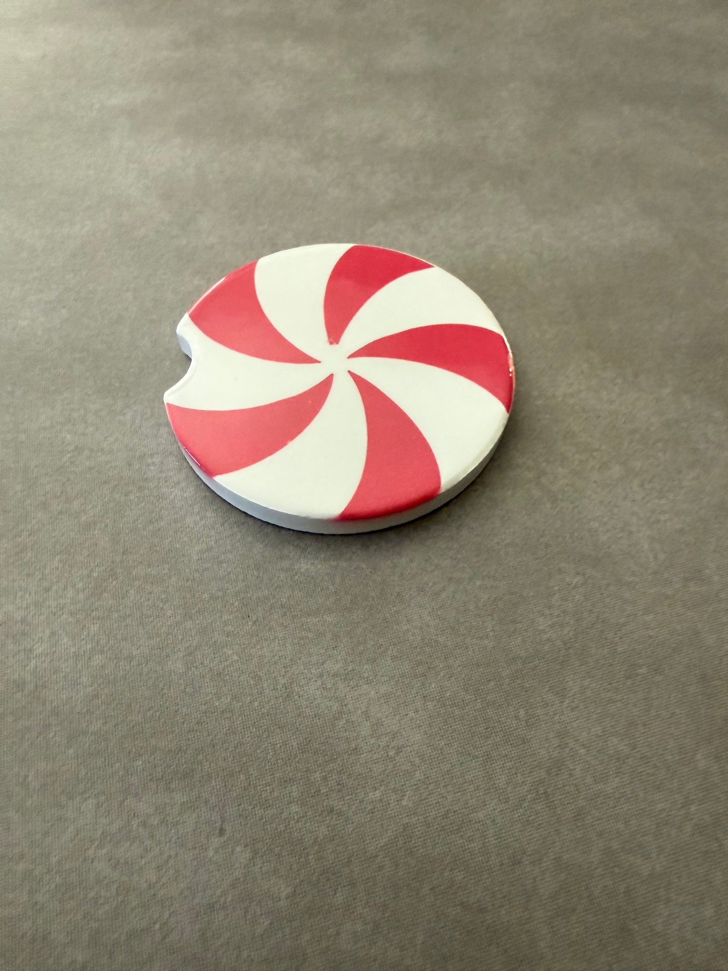 Red and White spin wheel design car coaster Roxzell