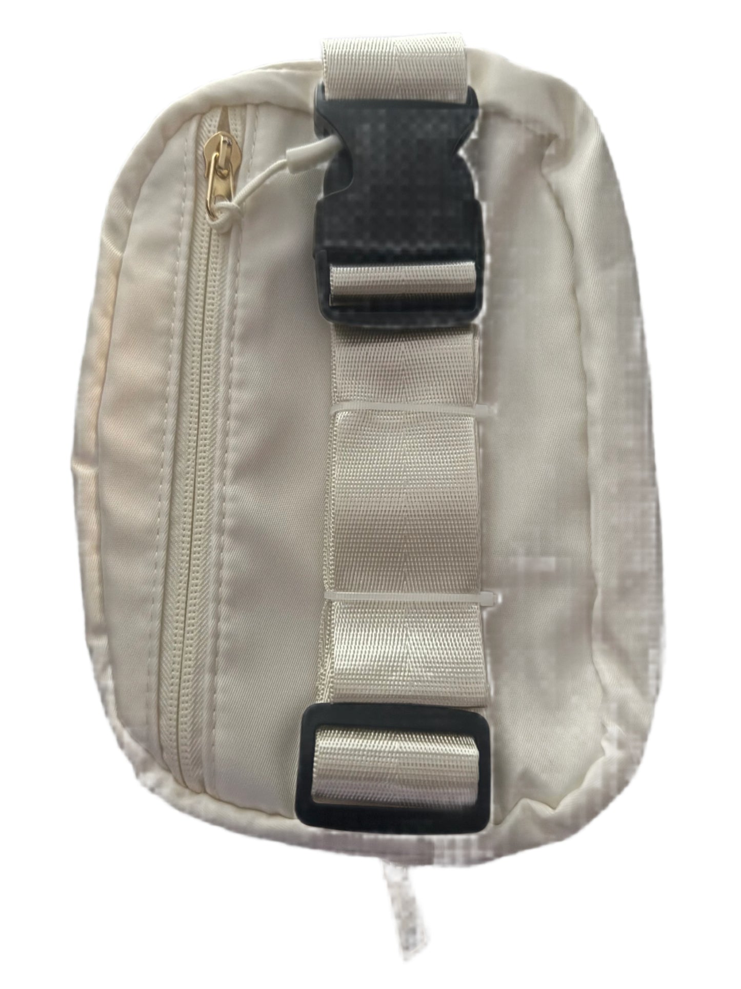 Game day football themed off white fanny pack image of back view Roxzell