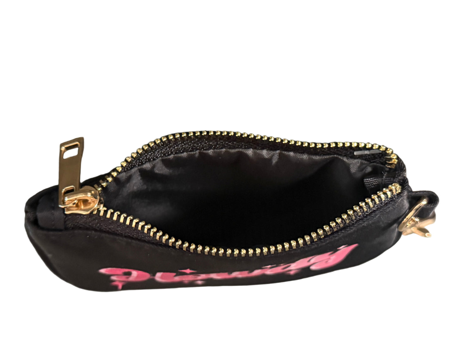 Inside view of black coin/id wallet with Howdy design on front, roxzell