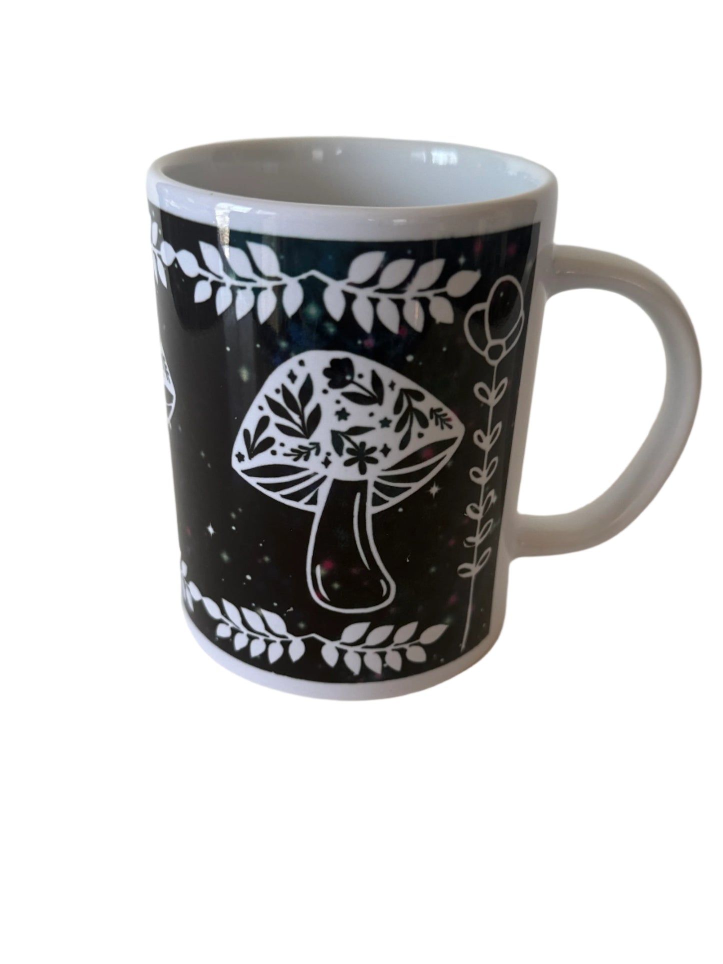 Coffee/Tea Mug - Mushrooms and Flowers