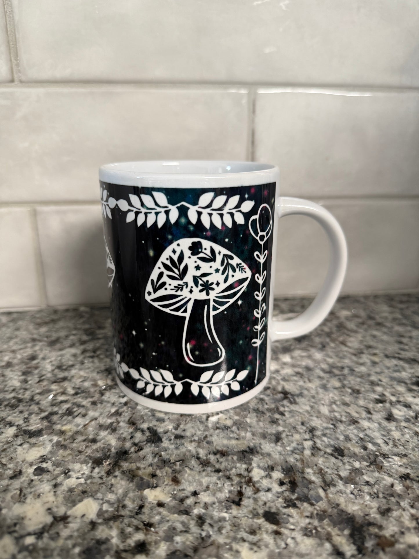 Coffee/Tea Mug - Mushrooms and Flowers