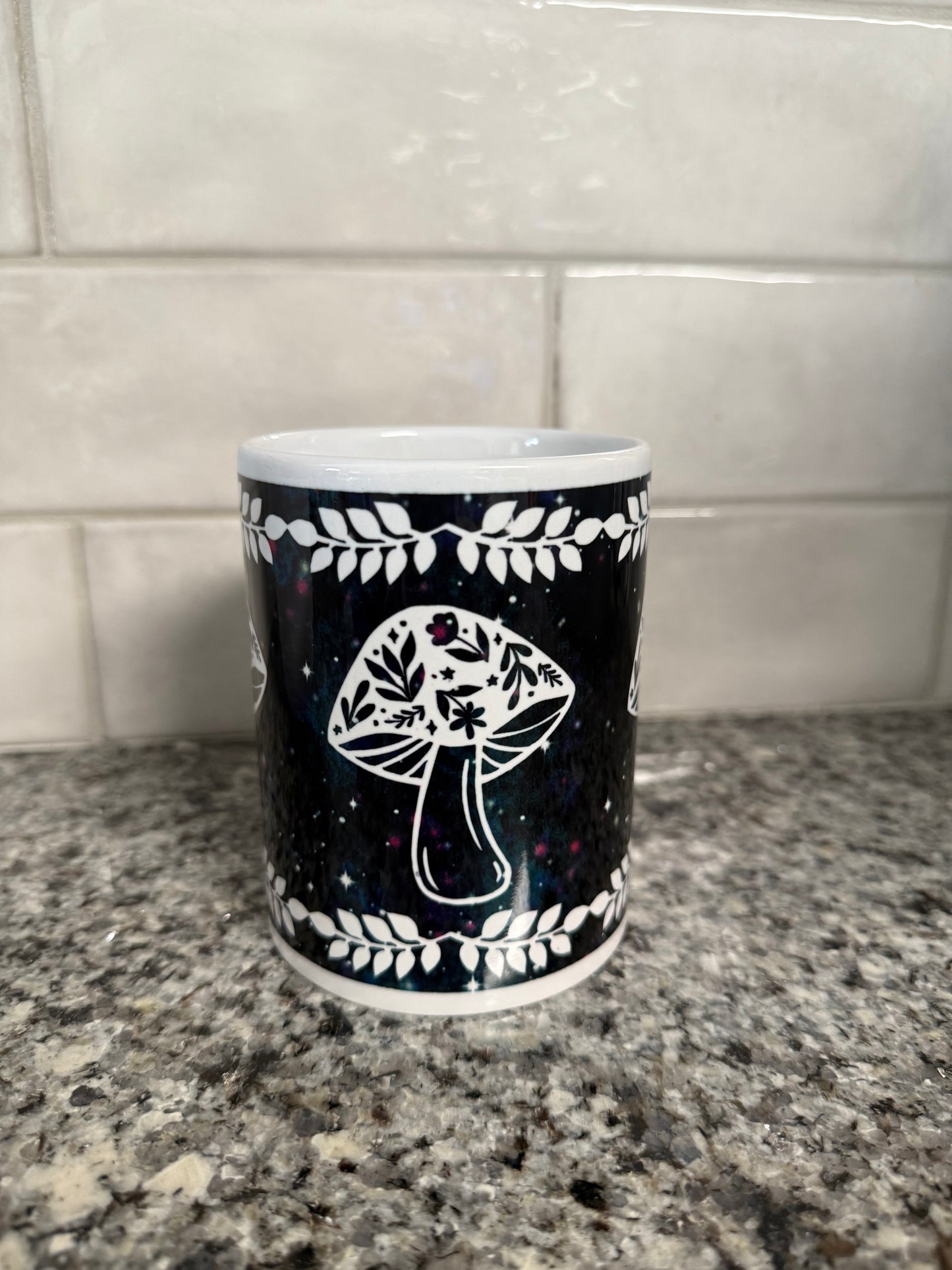 Coffee/Tea Mug - Mushrooms and Flowers