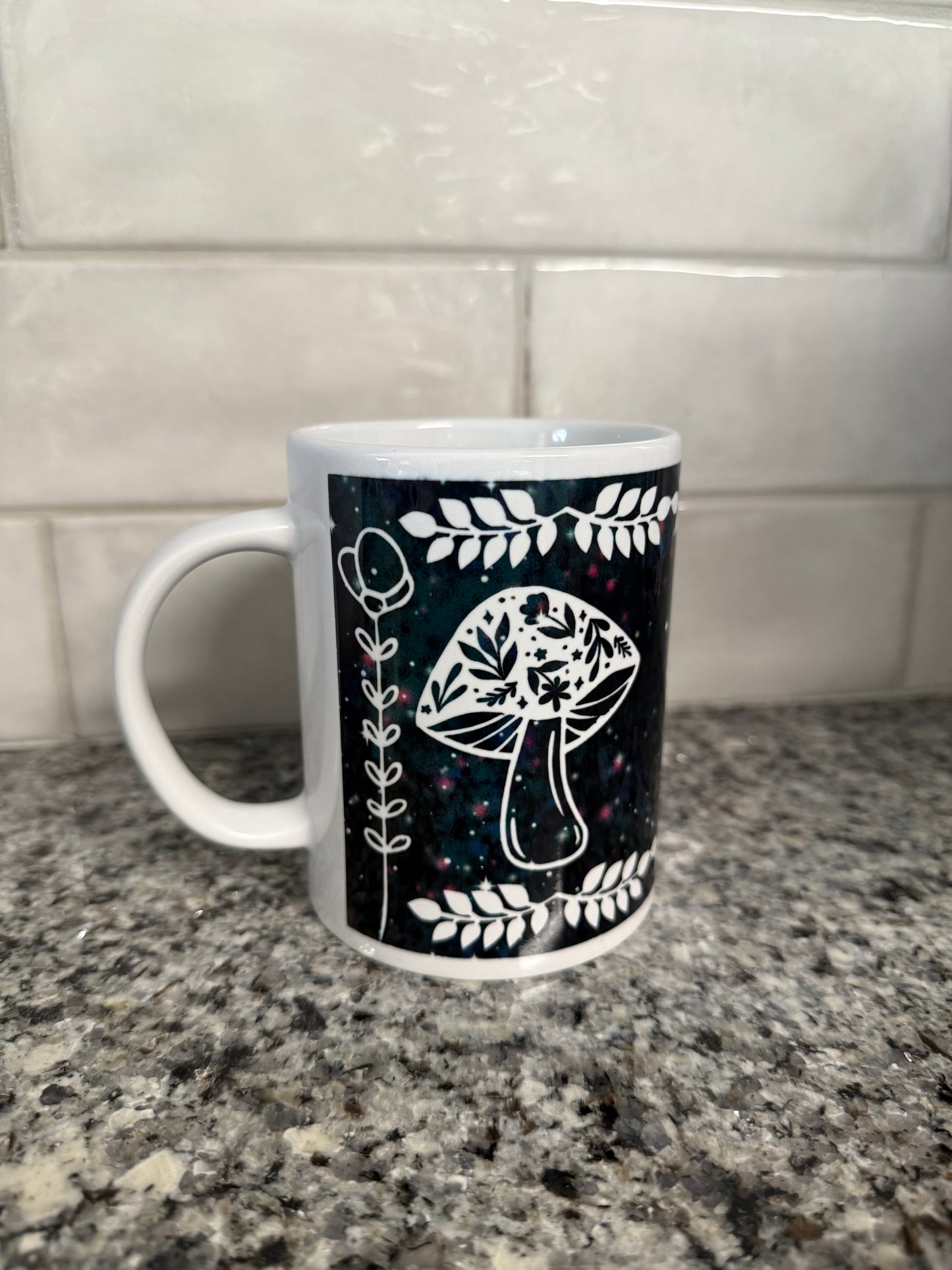 Coffee/Tea Mug - Mushrooms and Flowers