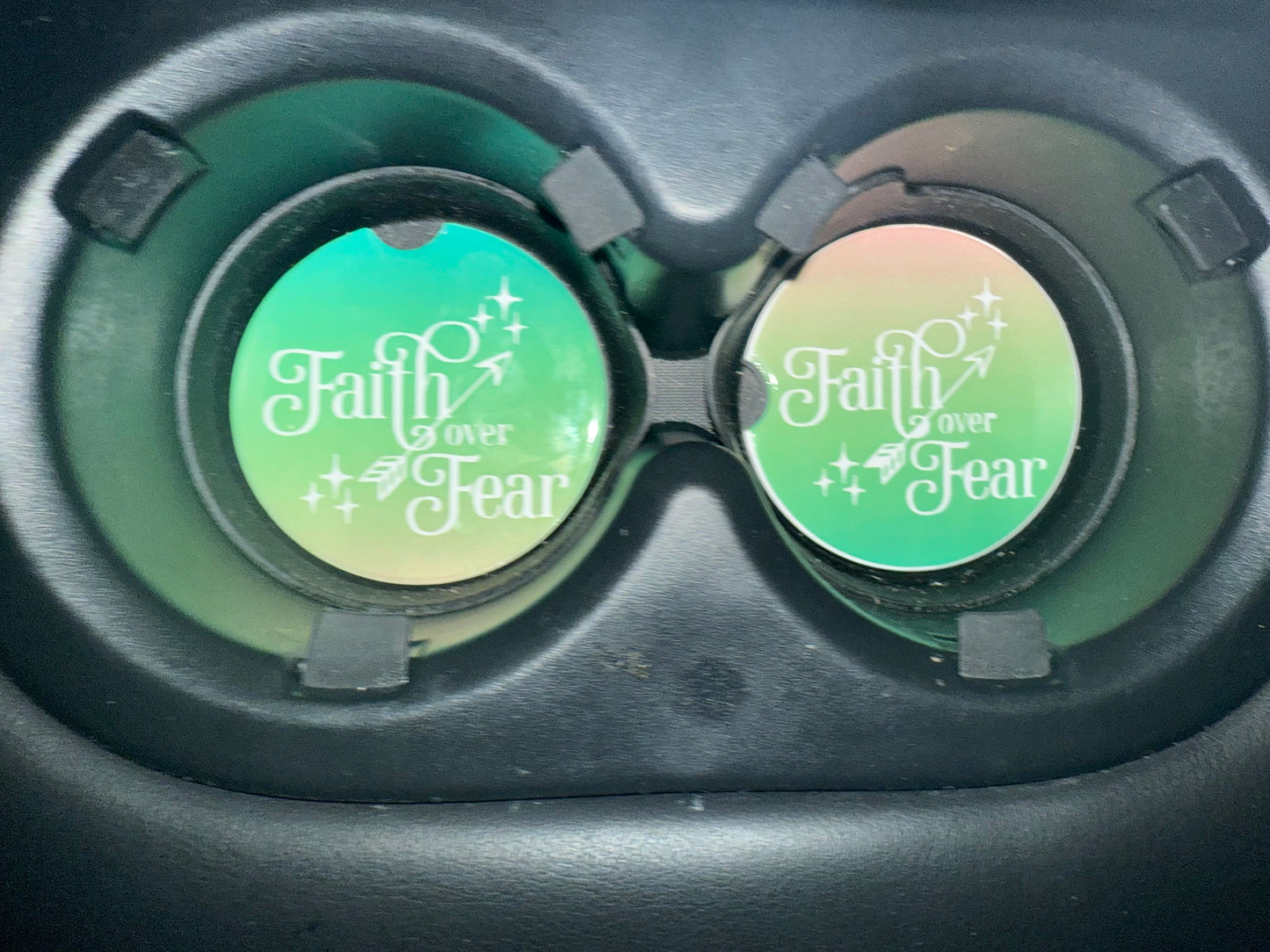 Car Coaster - "Faith over Fear"