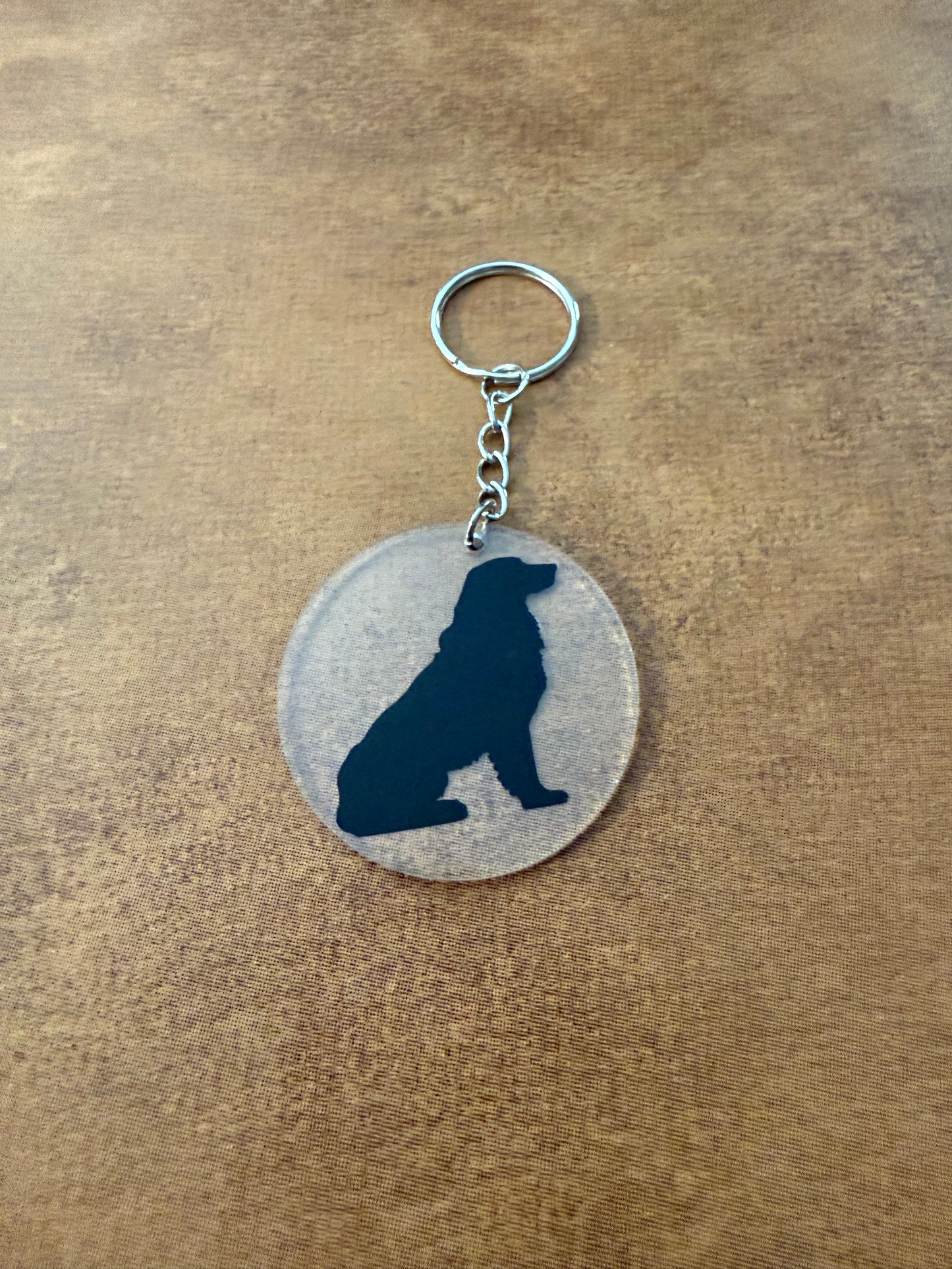 Acrylic Keychain - Black Dog