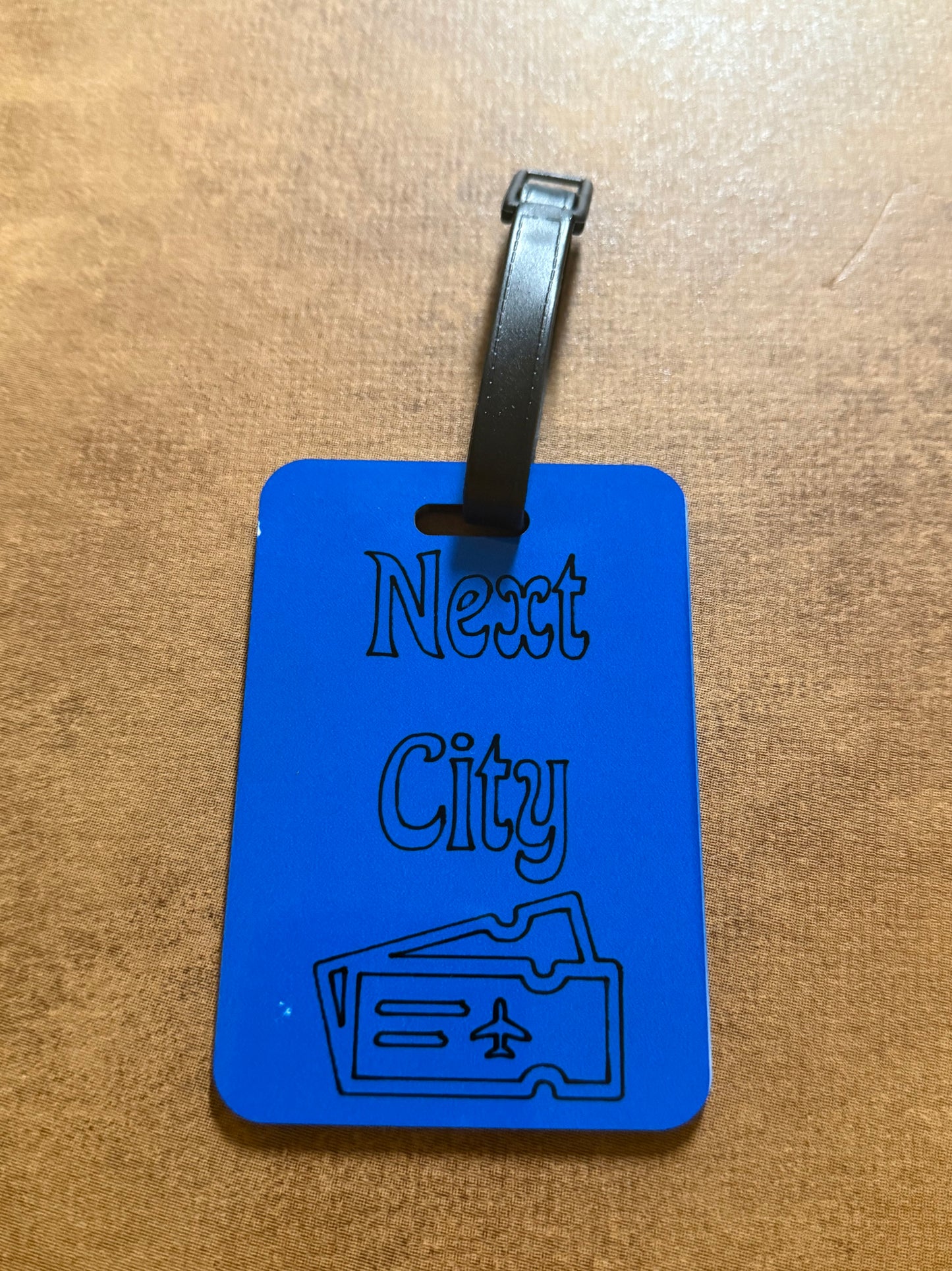 Blue Luggage Tag - Next City