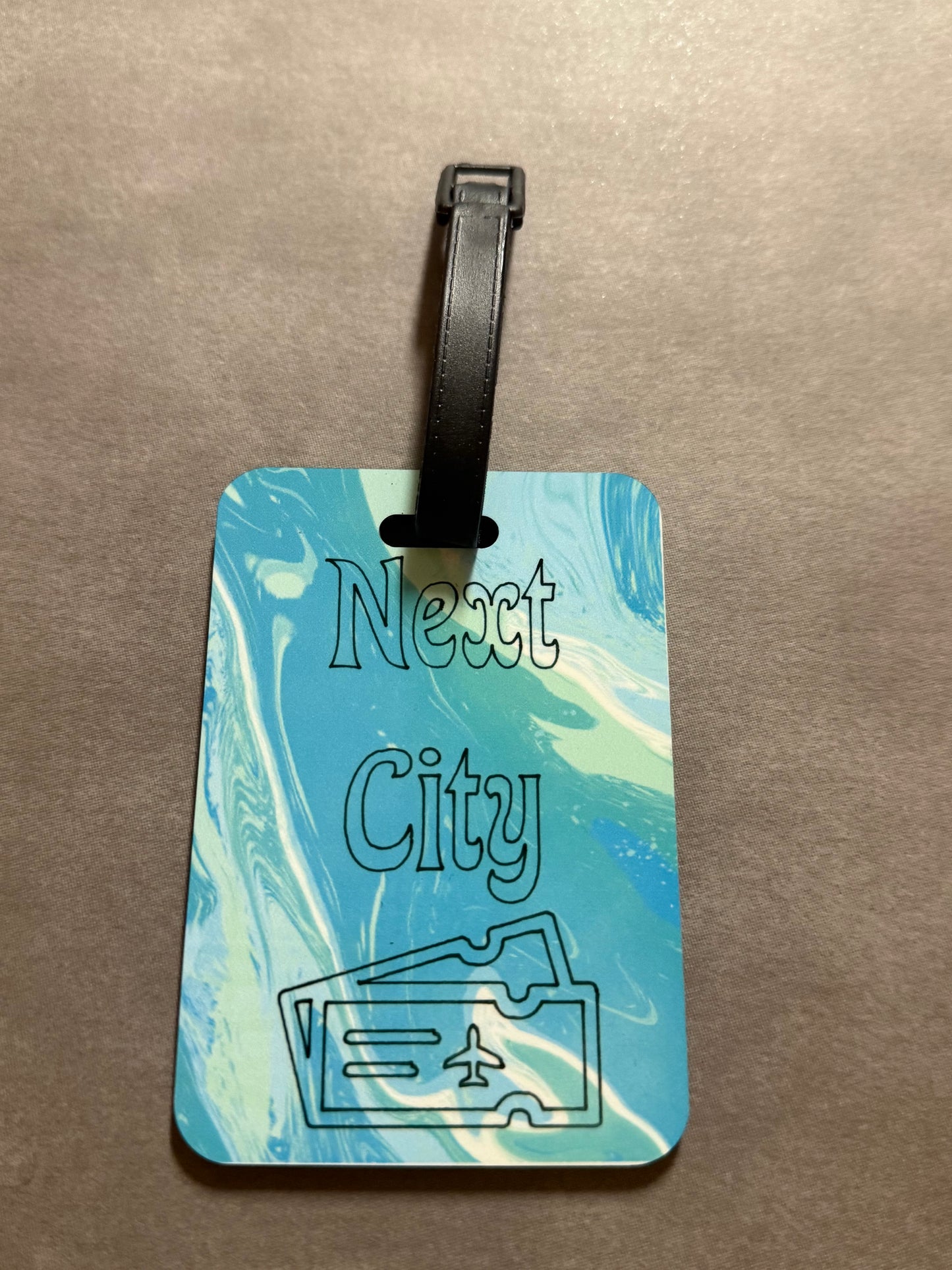 Blue Luggage Tag - Next City