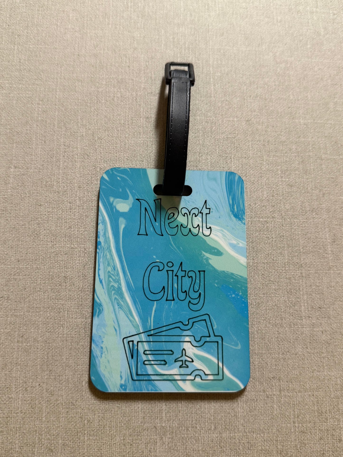 Blue Luggage Tag - Next City