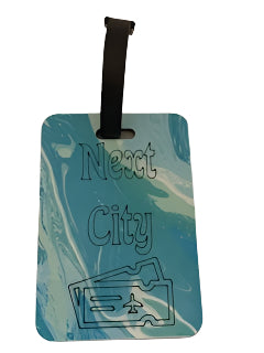 Blue Luggage Tag - Next City
