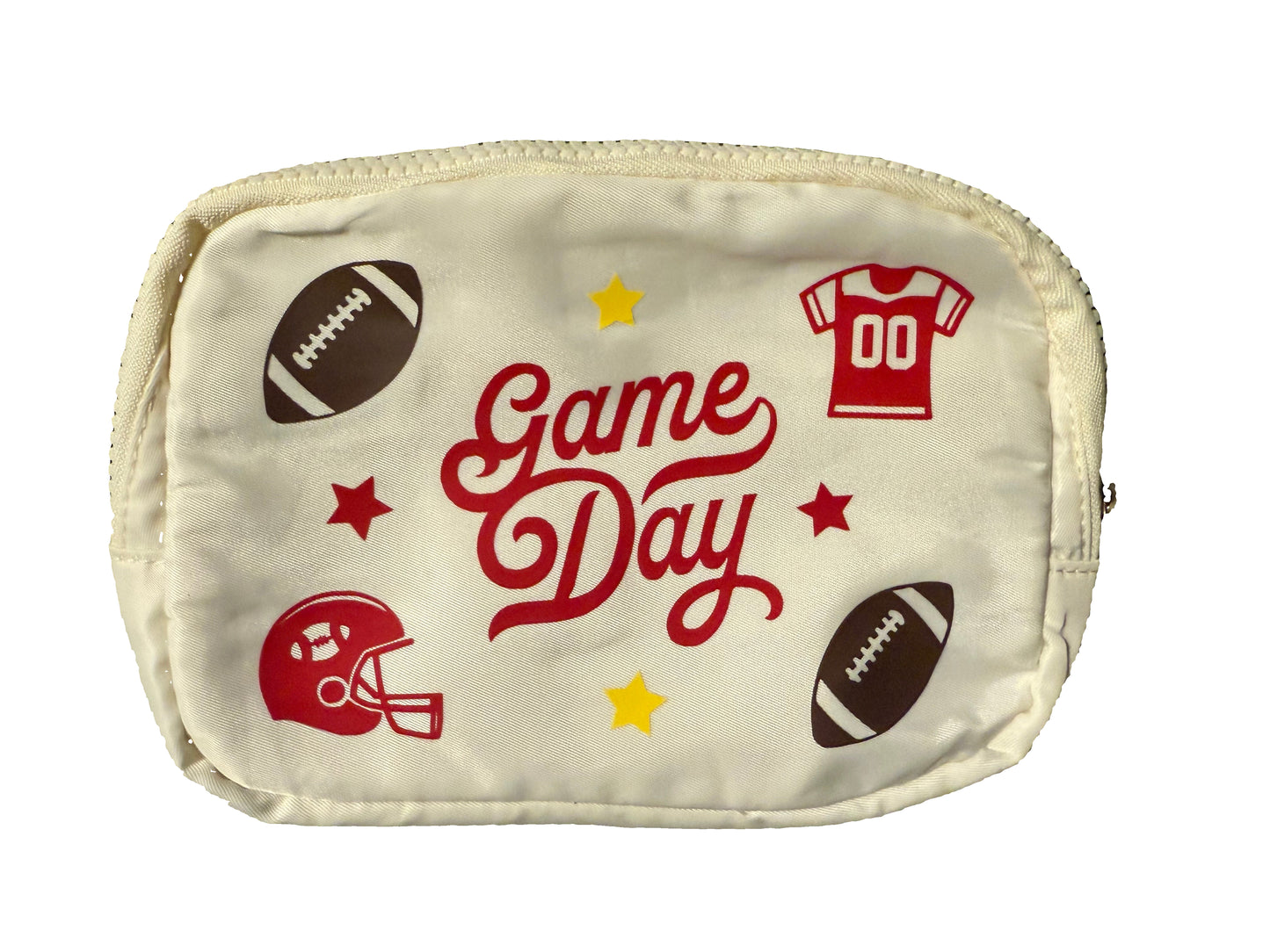 Red Game day football themed fanny pack Roxzell