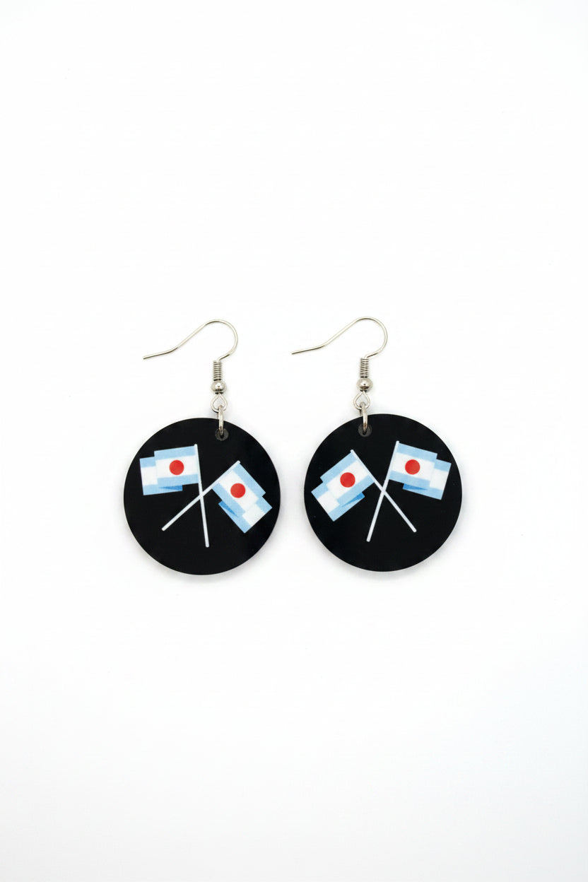 Argentina Flag Soccer Earrings – Albiceleste Edition