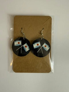 Argentina Flag Soccer Earrings – Albiceleste Edition