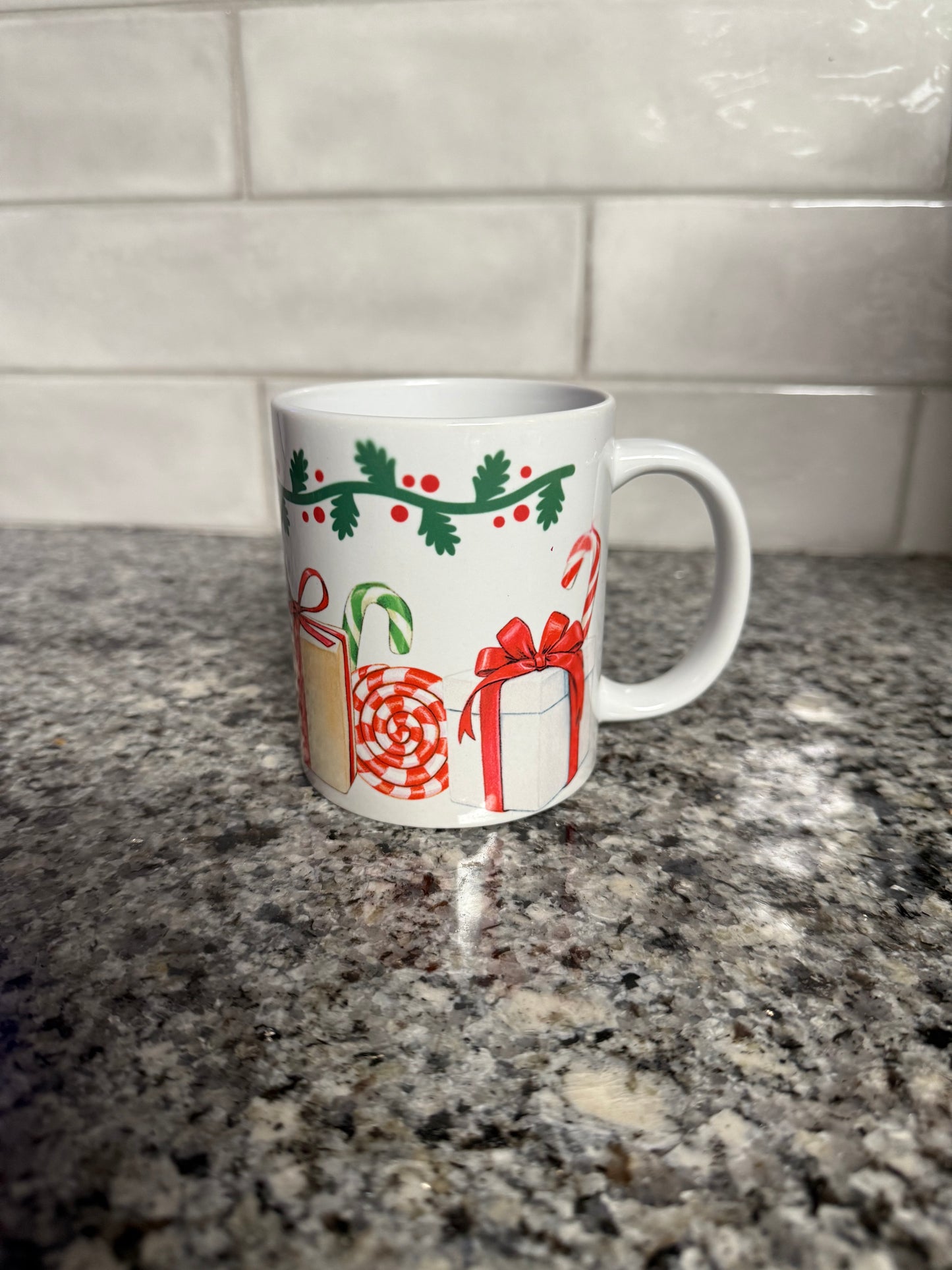 Ceramic holiday mug with festive design, ideal for Christmas gifting and seasonal decor