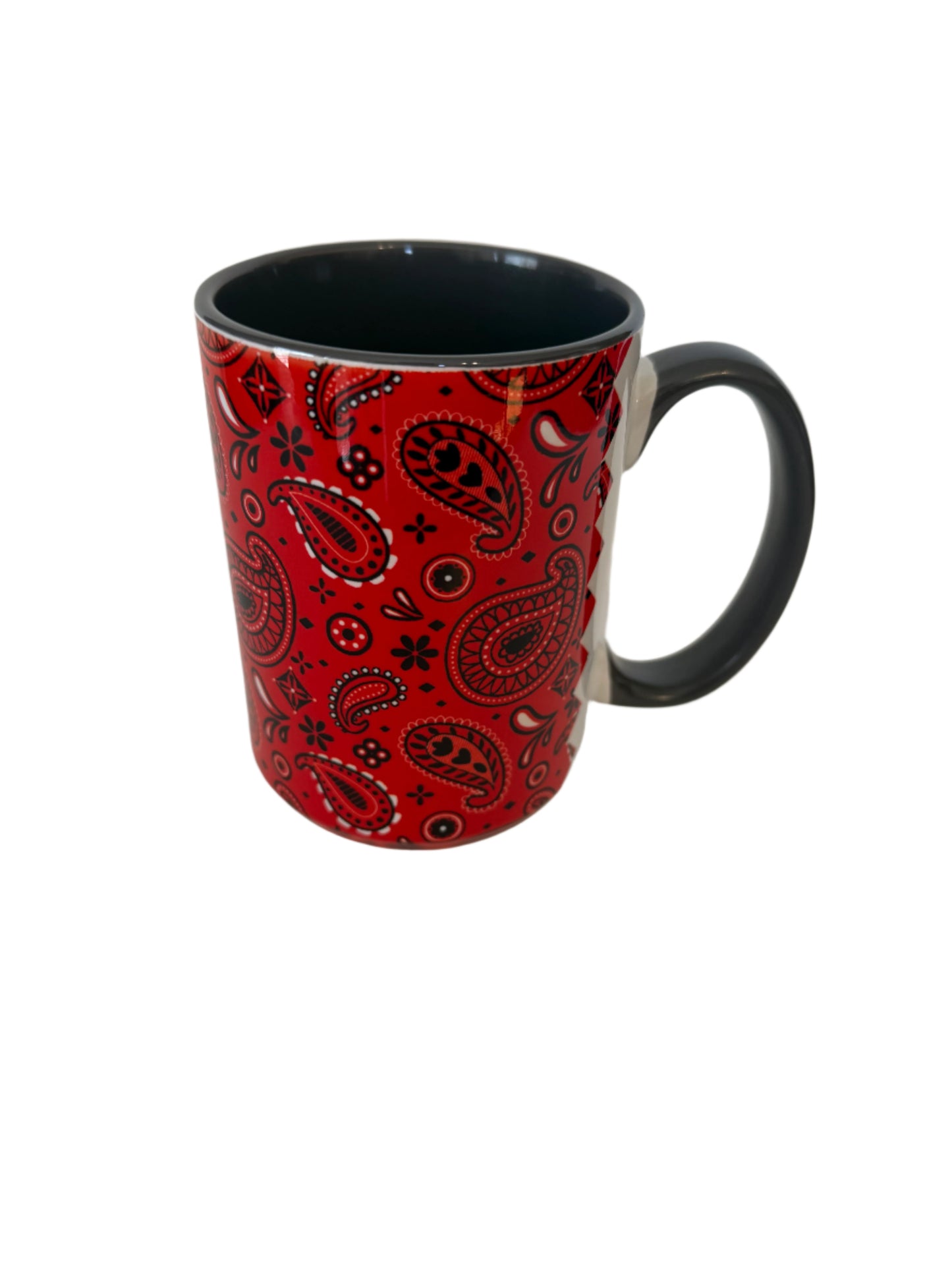 Coffee/Tea Mug - Red Bandana Print