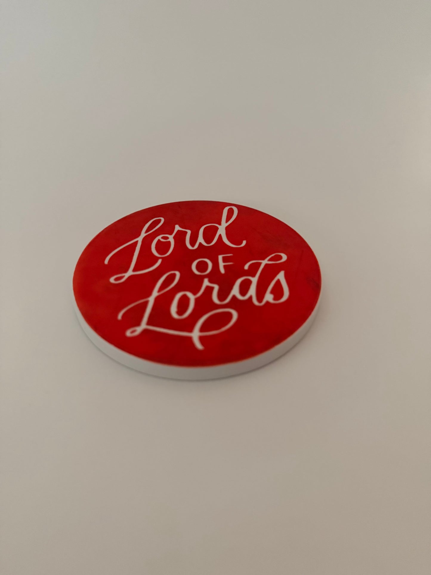 Red "Lord of Lords" Drink Coaster