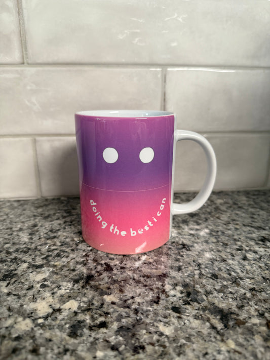 Coffee/Tea Mug - Smiley Face (Purple and Pink)