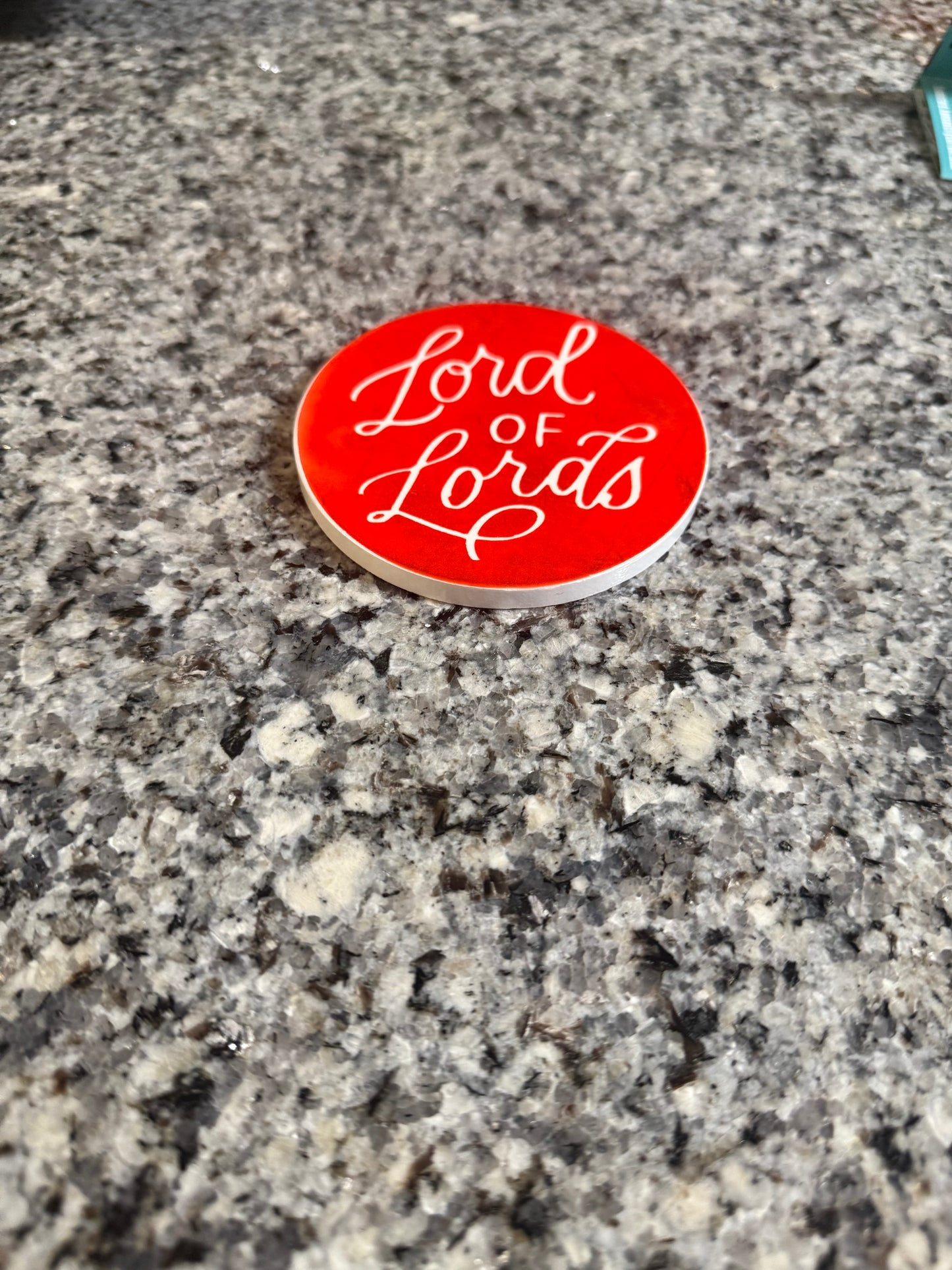 Red "Lord of Lords" Drink Coaster