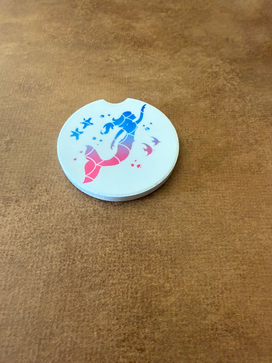 Car Coaster - Mermaid (Blue)