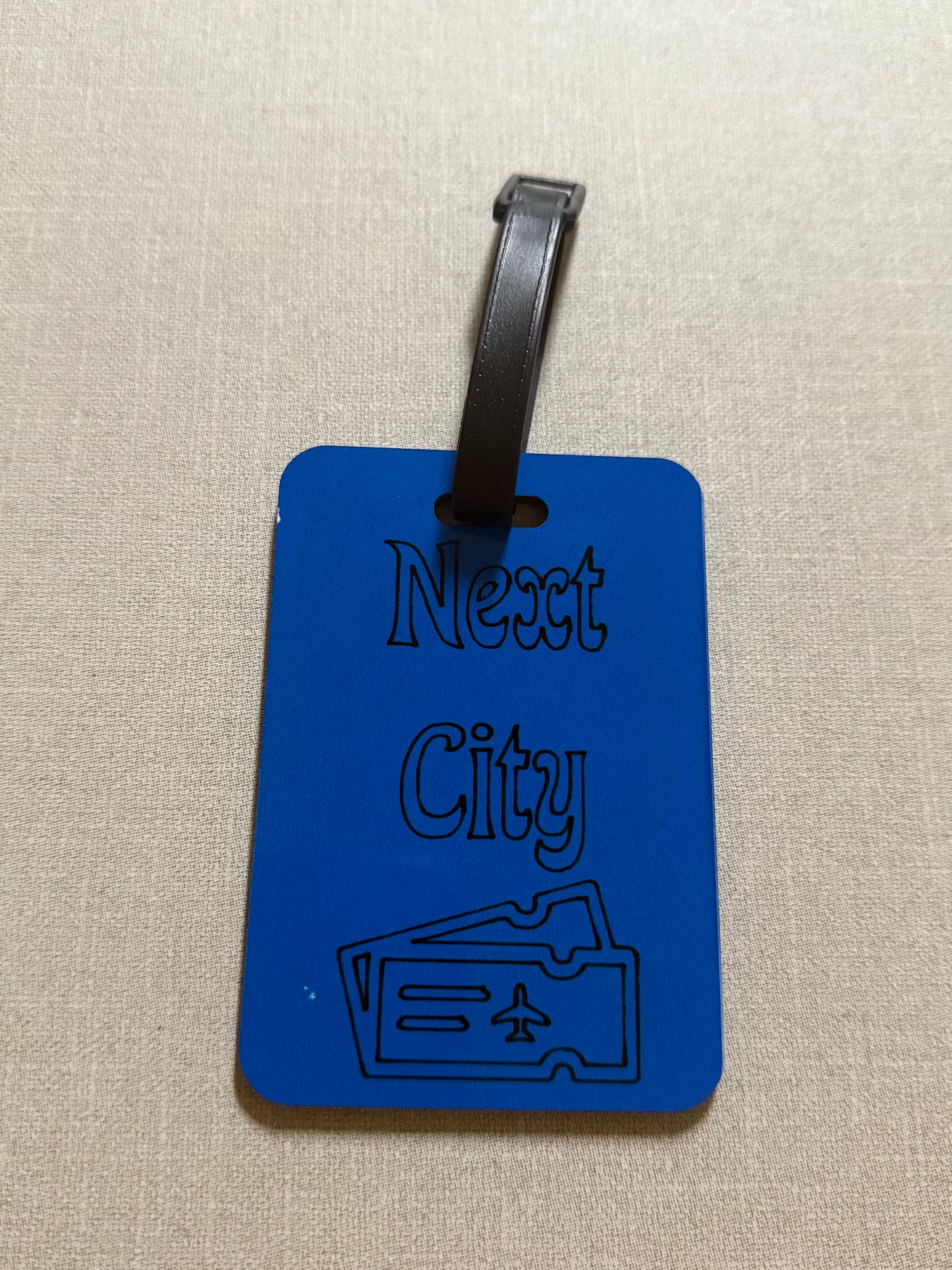 Blue Luggage Tag - Next City