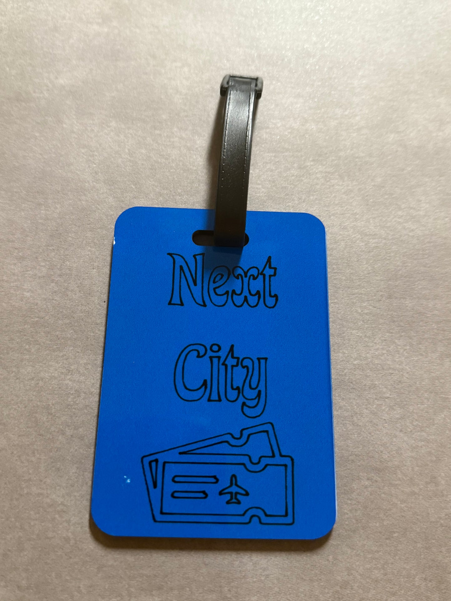 Blue Luggage Tag - Next City