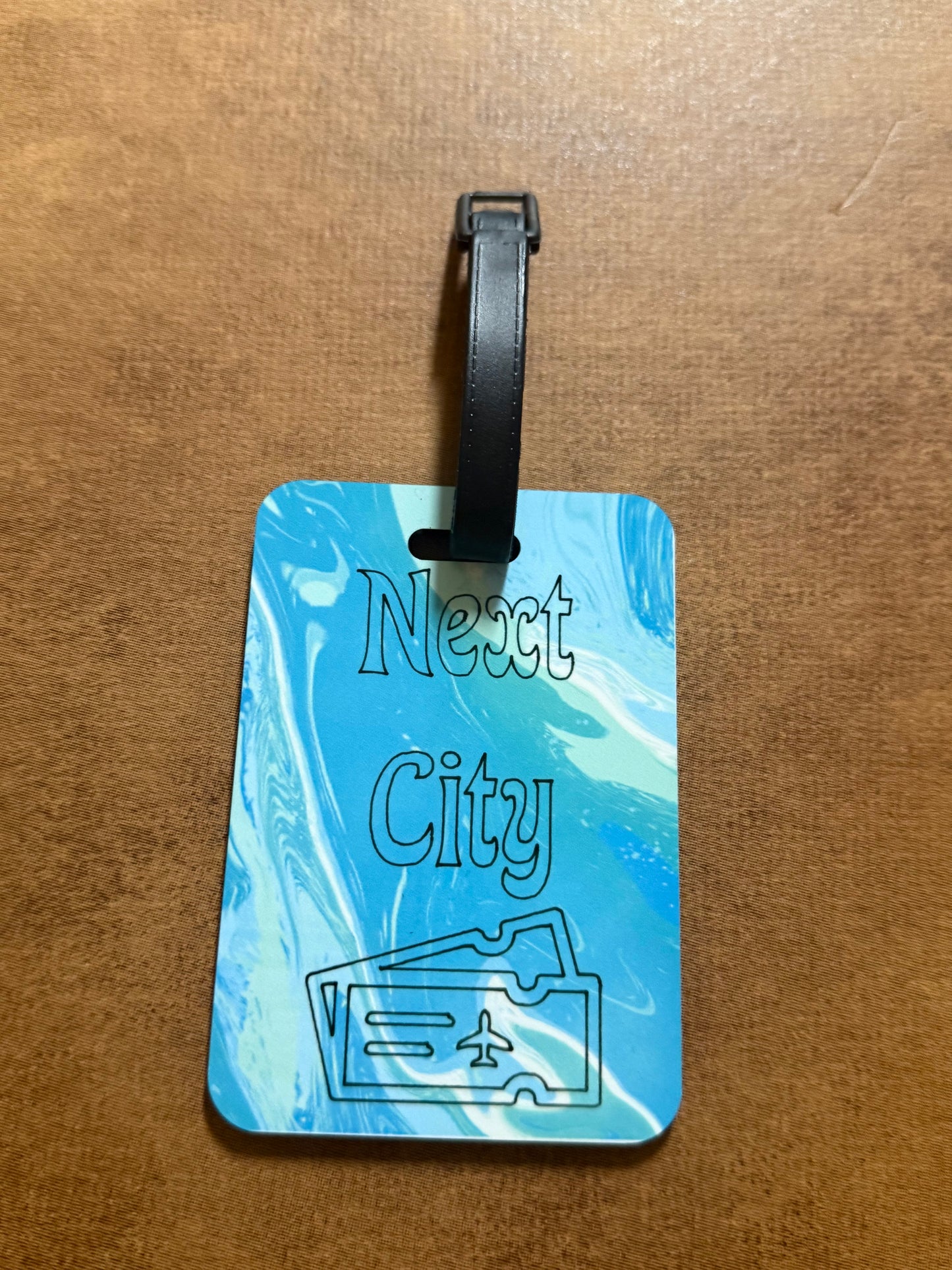 Blue Luggage Tag - Next City