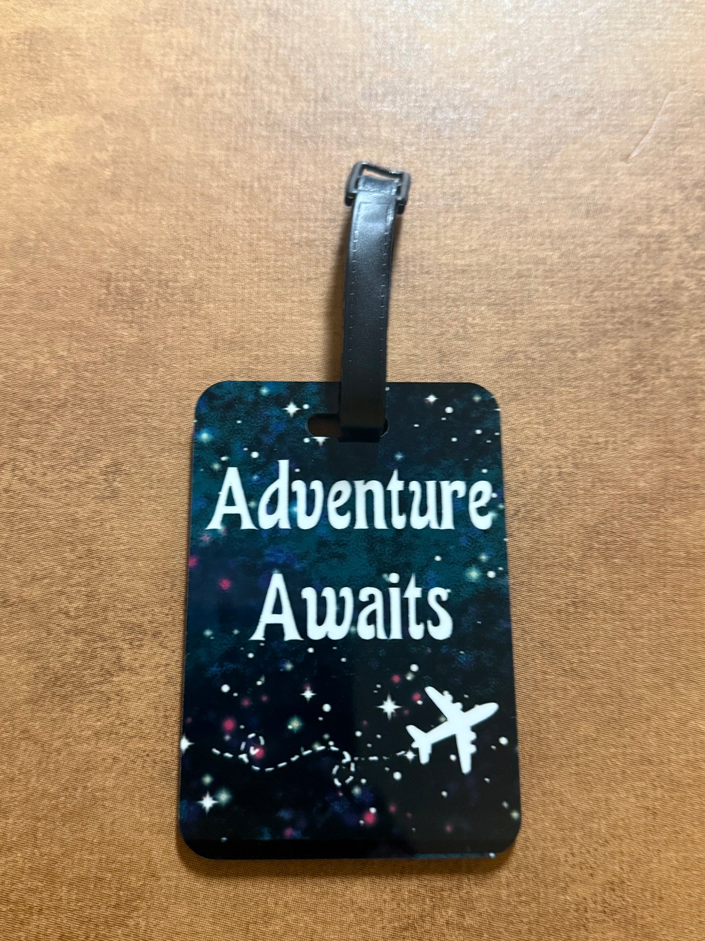 Luggage Tag - Adventure Awaits (Black)