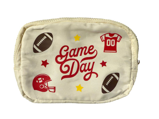 Red Game day football themed fanny pack Roxzell