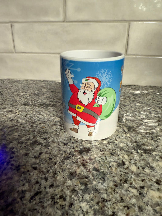 Santa Claus Christmas coffee mug, Roxzell