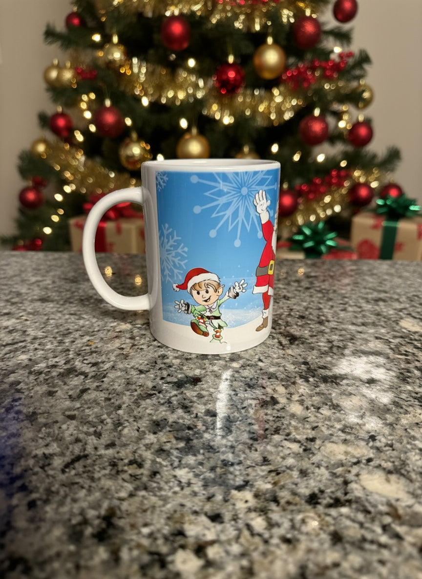 Santa Claus Christmas coffee mug, Roxzell