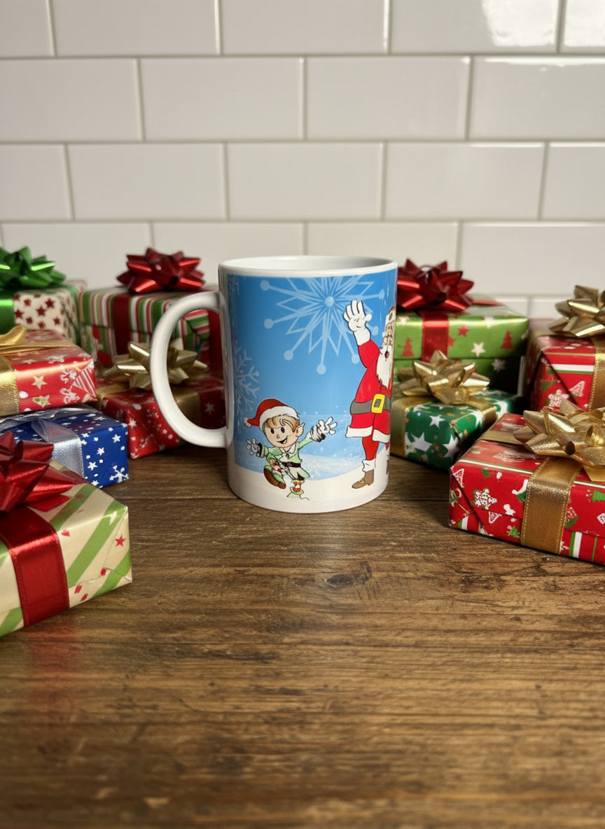 Santa Claus Christmas coffee mug, Roxzell
