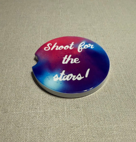 Car coaster with Shot for the Stars design Roxzell
