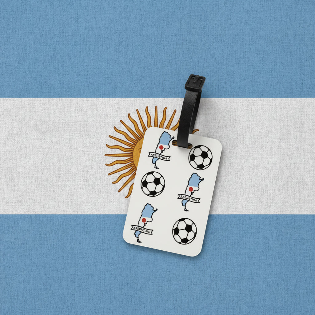Argentina inspired bag tag combining sports and national pride