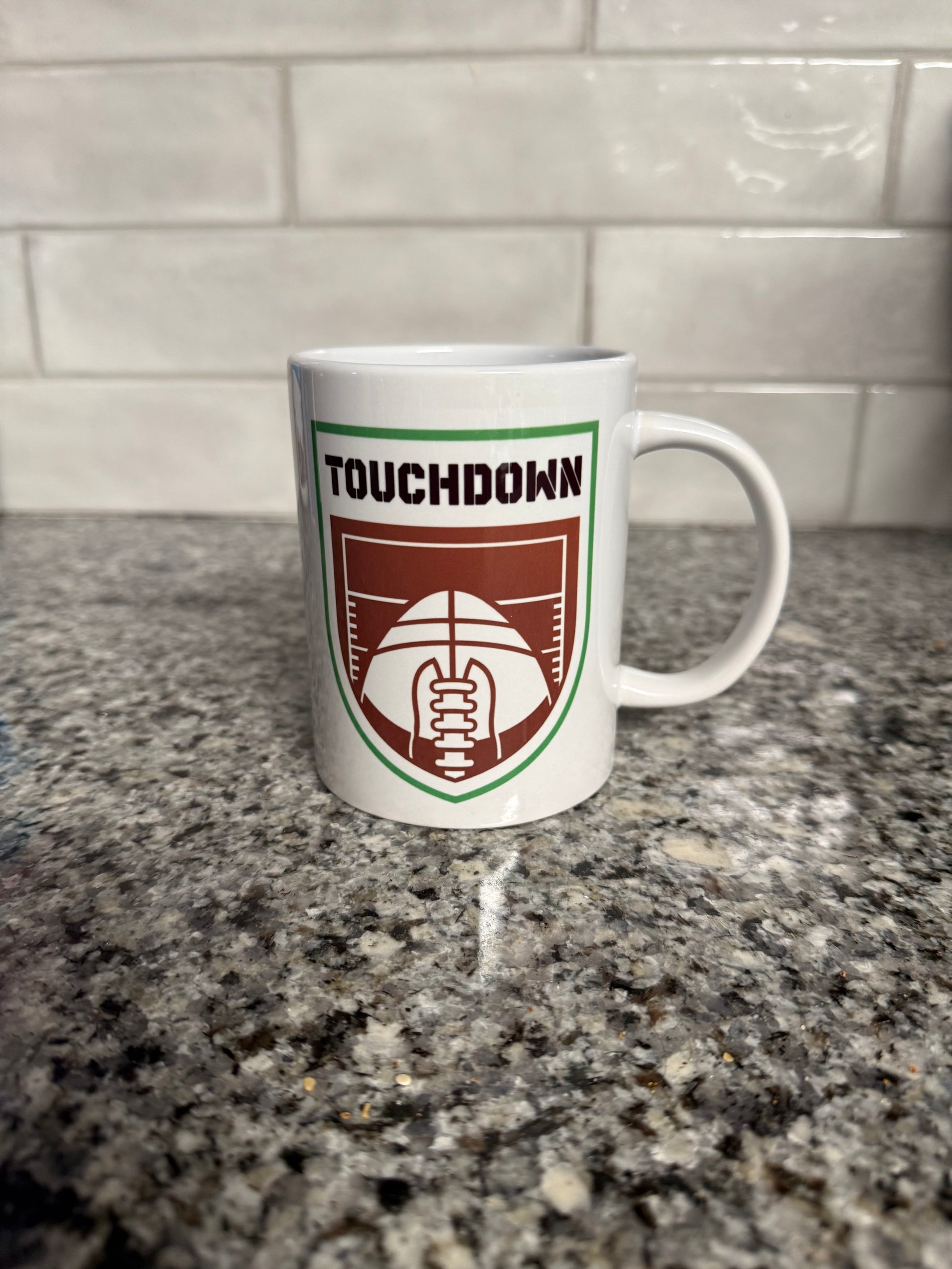 Football-themed ceramic mug perfect for cozy game day mornings, Roxzell